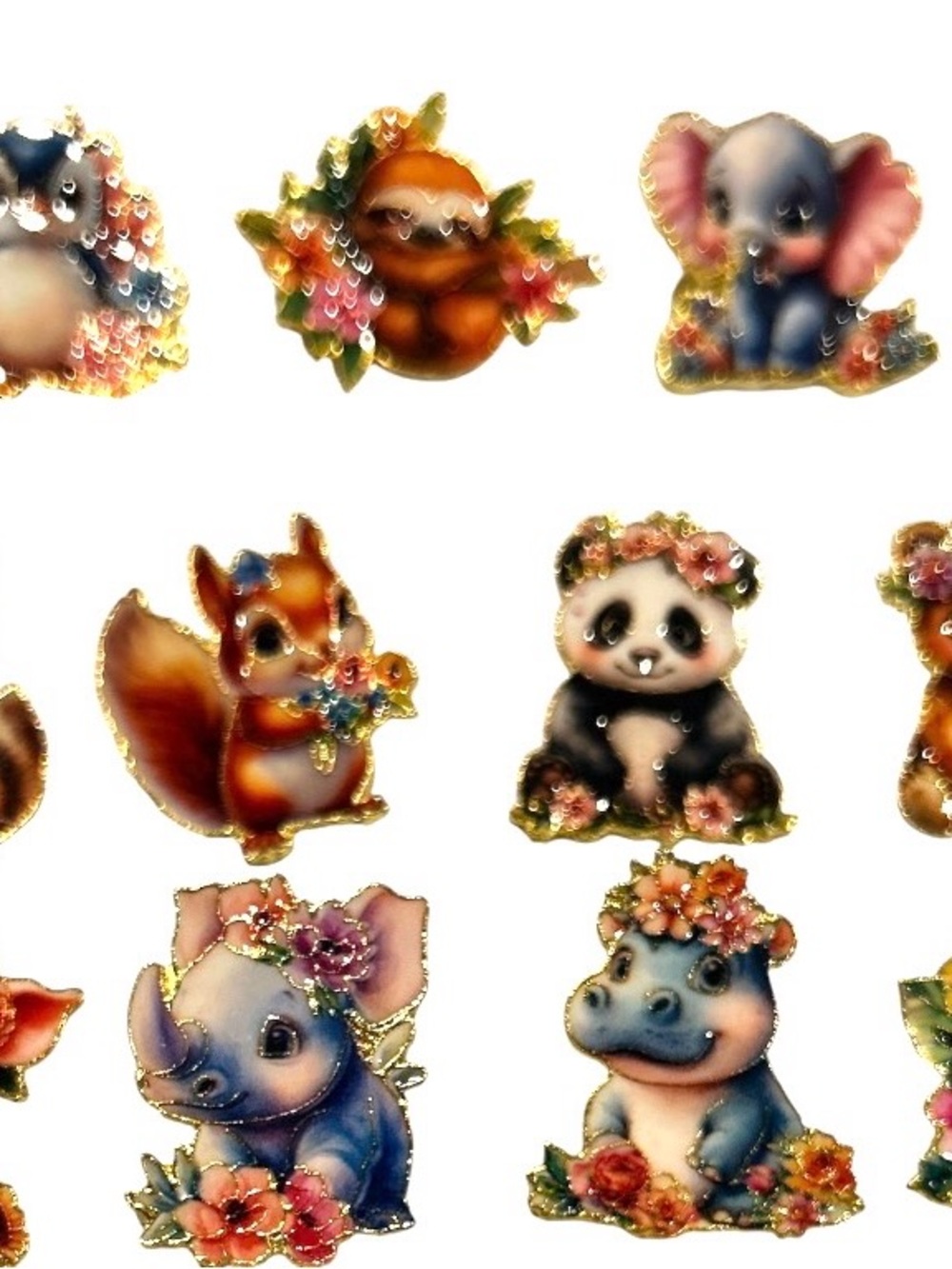 Cute Floral Assorted Baby Animal Pins - Picture 4 of 5